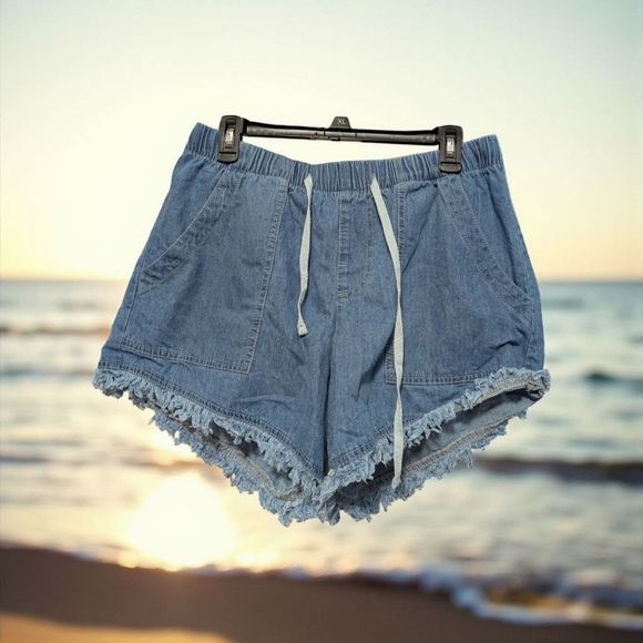 YOCUR Lightweight Shorts Hot Pants Dark Blue Size XL (EUC) - Picture 8 of 11